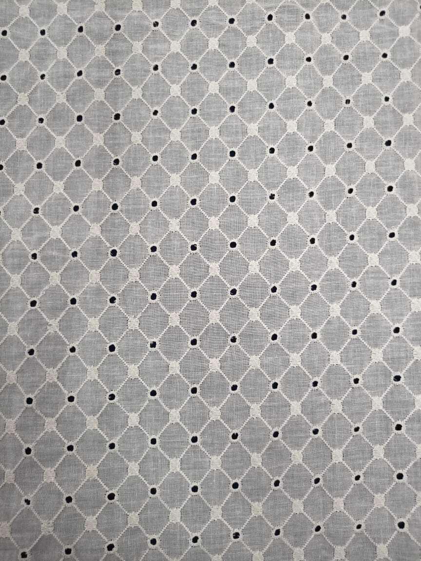 Pc Cotton Allover Chicken Fabric - 44m Length, 44" Width, Rayon Material, All Colors Available, Embroidered Pattern, Ideal For Kurta And Dress