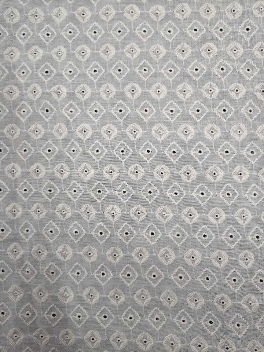 Pc Cotton Allover Chicken Fabric - 44m Length, 44" Width, Rayon Material, All Colors Available, Embroidered Pattern, Ideal For Kurta And Dress