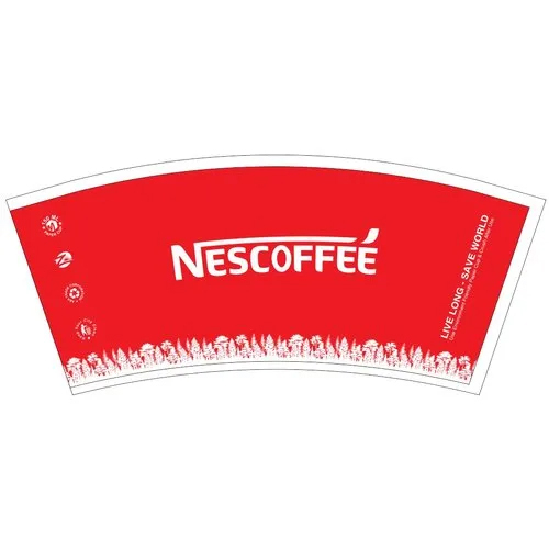 Paper Cup Blanks - Food-grade Paperboard, 140-160 Gsm , Multicolor Printed, Eco-friendly, Disposable, Ideal For Beverage Manufacturing