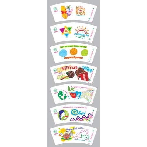 Paper Cup Blanks - Food-grade Paperboard, 140-160 Gsm , Multicolor Printed, Eco-friendly, Disposable, Ideal For Beverage Manufacturing