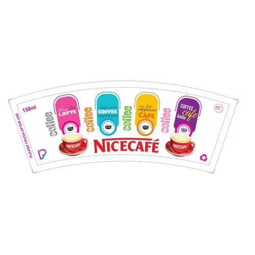 150 Ml Paper Cup Blank - Multicolor Disposable Box | High Quality Printed Design For Paper Cup Manufacturing