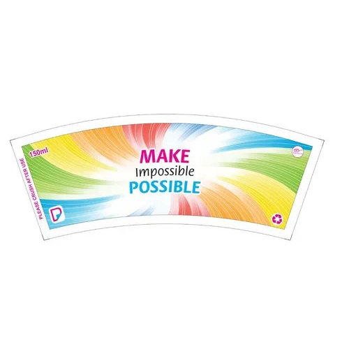 150 Ml Paper Cup Blank - Multicolor Disposable Box | High Quality Printed Design For Paper Cup Manufacturing