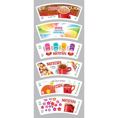 150 Ml Paper Cup Blank - Multicolor Disposable Box | High Quality Printed Design For Paper Cup Manufacturing