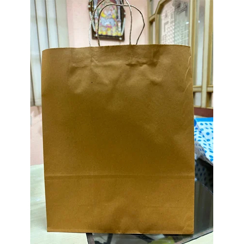 Brown Kraft Paper Bag - High-quality Kraft Paper Various Sizes Available Brown Color Flexiloop Handle Eco-friendly Design Max Load 5 Kg