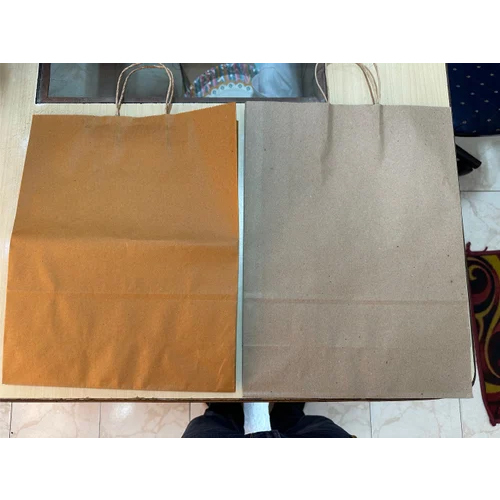 Brown Kraft Paper Bag - High-quality Kraft Paper Various Sizes Available Brown Color Flexiloop Handle Eco-friendly Design Max Load 5 Kg