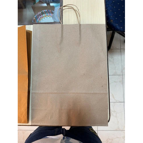 Brown Kraft Paper Bag - High-quality Kraft Paper Various Sizes Available Brown Color Flexiloop Handle Eco-friendly Design Max Load 5 Kg