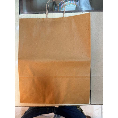 Brown Kraft Paper Bag - High-quality Kraft Paper Various Sizes Available Brown Color Flexiloop Handle Eco-friendly Design Max Load 5 Kg