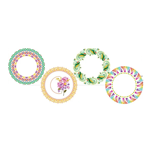 Multicolor White Paper Plate Raw Material