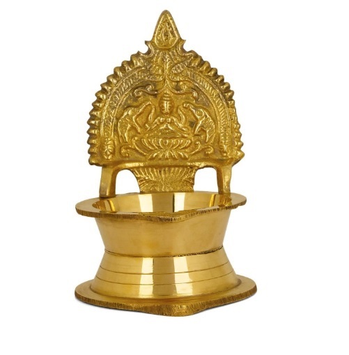 Brass Devdas Diya - Premium Brass Customizable Dimensions Elegant Gold Finish | Sturdy Lightweight Rust Proof Easy To Clean Handcrafted Artisan Design