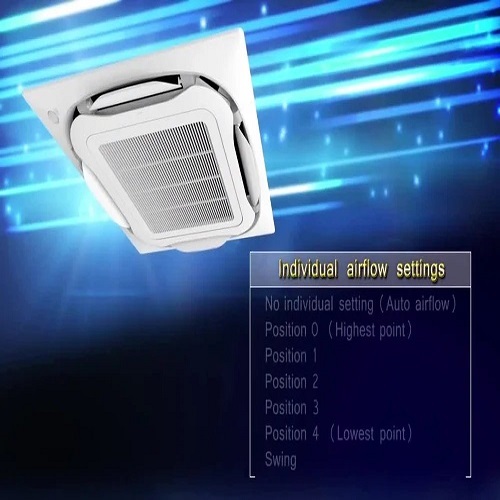 Mitsubishi Ceiling Cassette Air Conditioner - 1.5 Ton, Cooling Capacity: 4.5 Kw | New Condition, Electric Power Supply, 1 Year Warranty, Elegant White Finish