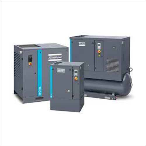 Gray Atlas Rotary Screw Air Compressor