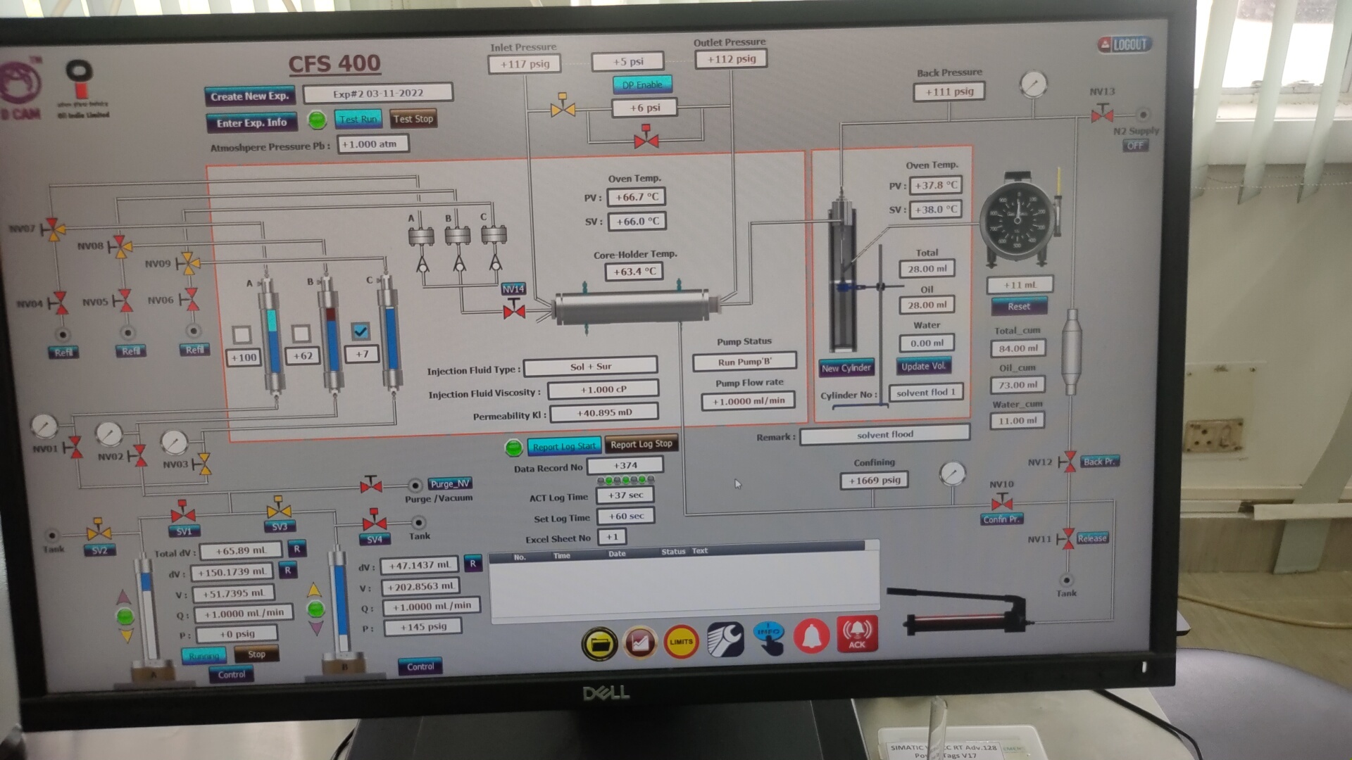 Core Flooding Apparatus - Application: It Is Used To Evaluate Different Enhanced Oil Recovery (Eor) Strategies.