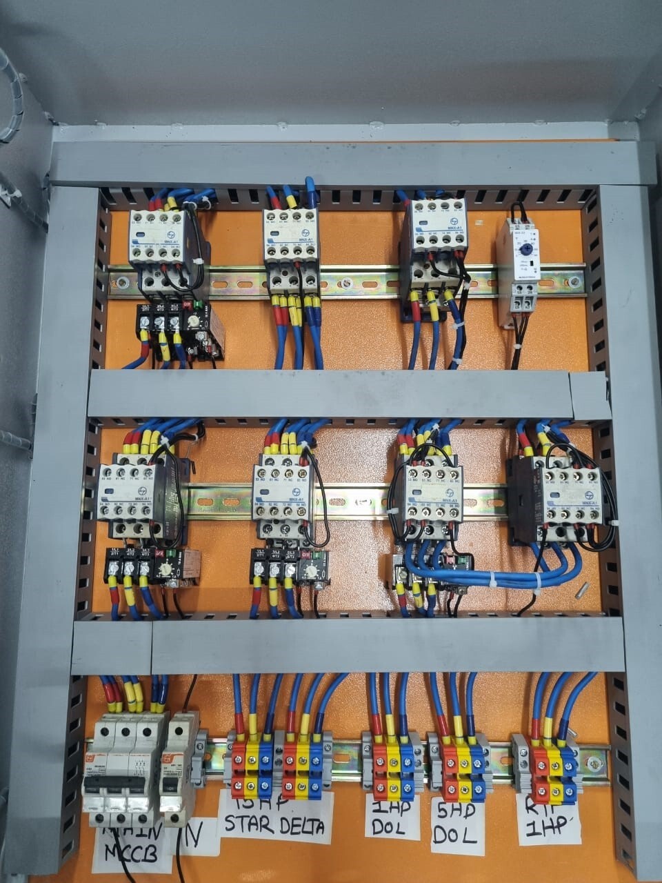 Star Delta Control Panel - Mild Steel, 32x32x18 Inch | 3-phase Connection, 220/440v Coil, Dol Starter, Reverse Forward Functionality