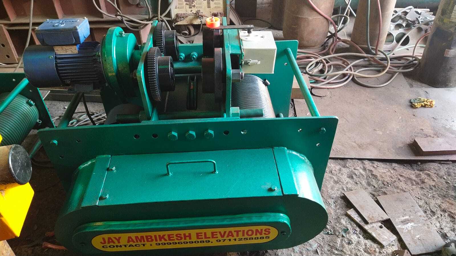 Wire Rope Hoist - Customized Size, Blue Color, Electric Power Source | 5-20 Lift Speed, 15 Ton Max Lifting Weight, Variable Speed Control, New Condition, 415v Voltage, 50hz Frequency, Warranty Included