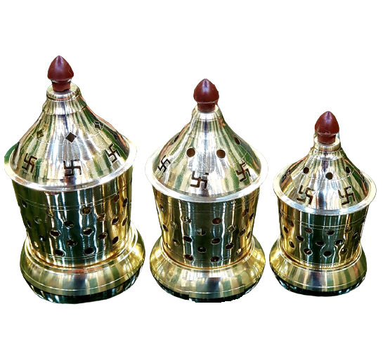 Brass Jali Diya - Handmade Brass, Lightweight Gold Finish, Religious Design | Acid Resistant, Corrosion Resistant, Uv Resistant, Easy To Clean