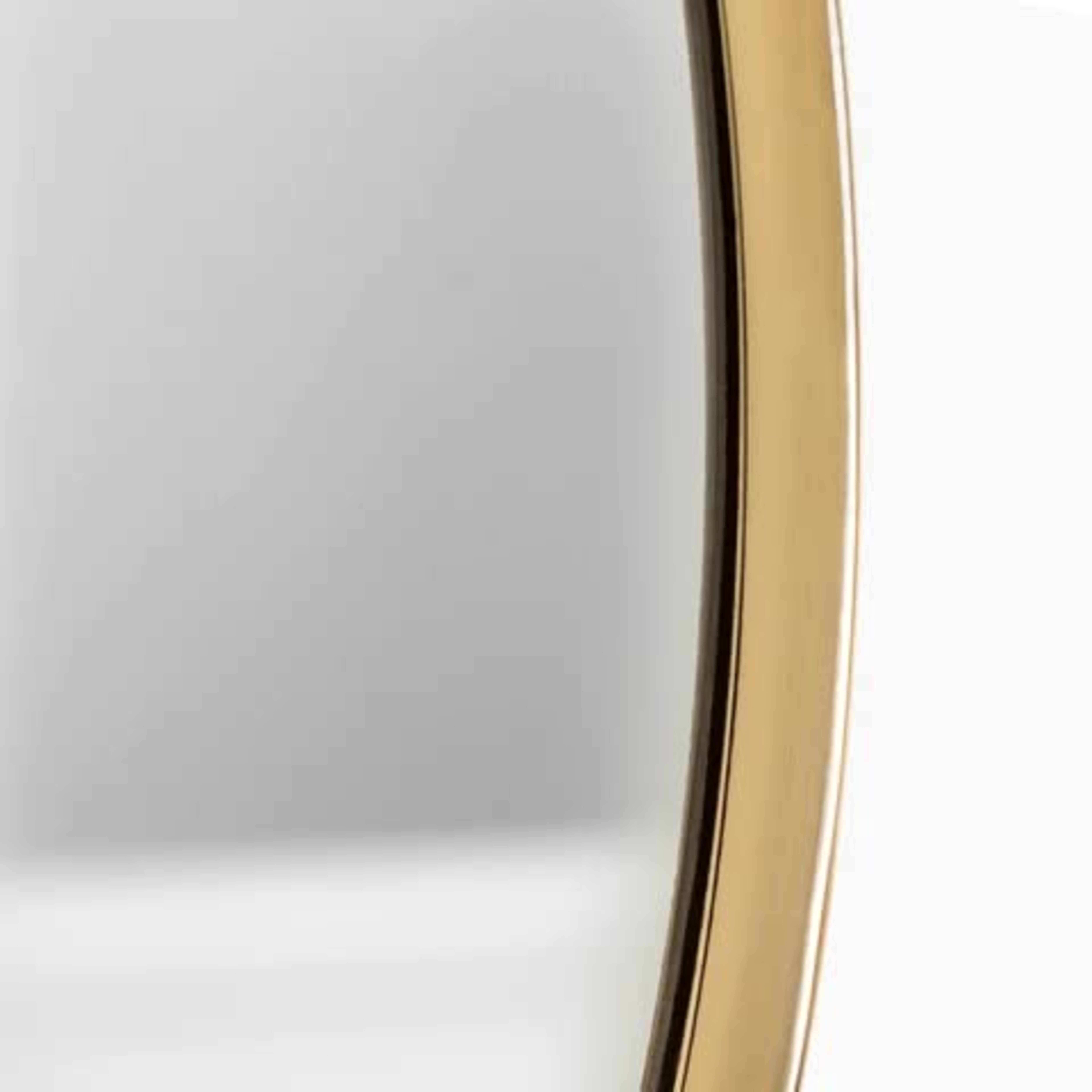 Agi Vanity Round Wall Mirror - 28x28 Inches Gold Metal Frame | Handcrafted Iron, Durable Clear Glass, Minimalist Design