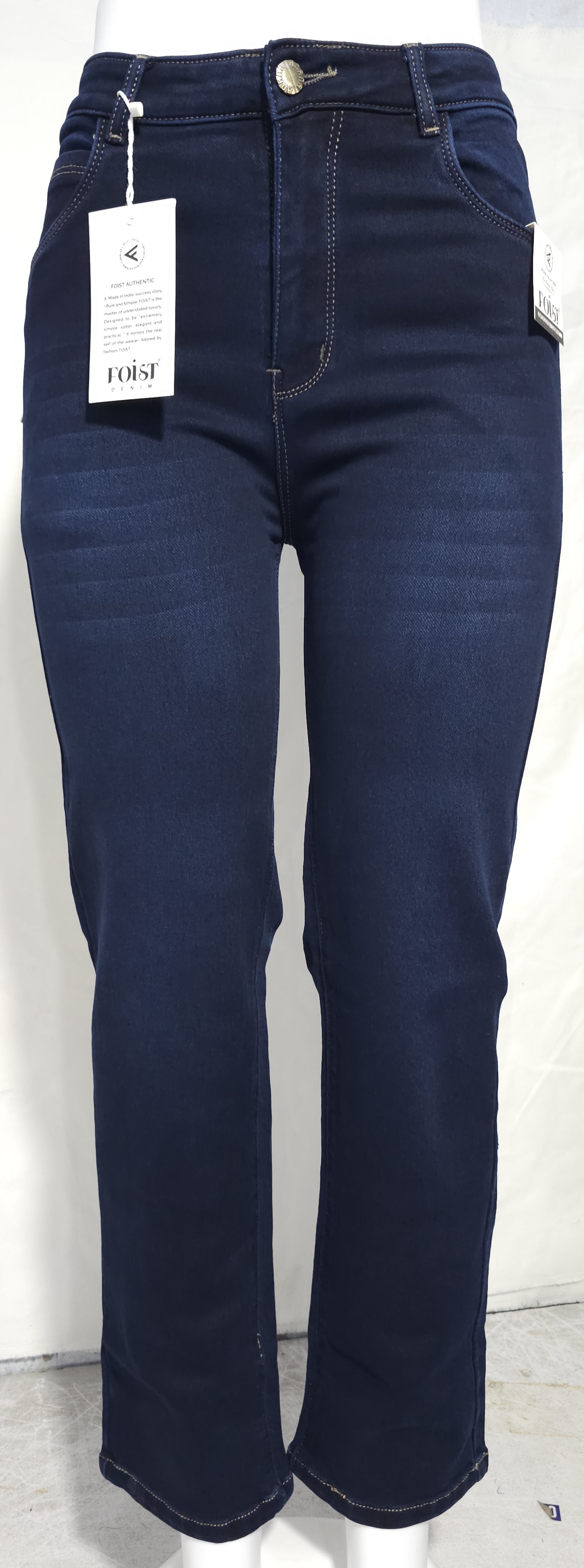 Ladies Straight Cotton Knitting Jeans ( Wd )