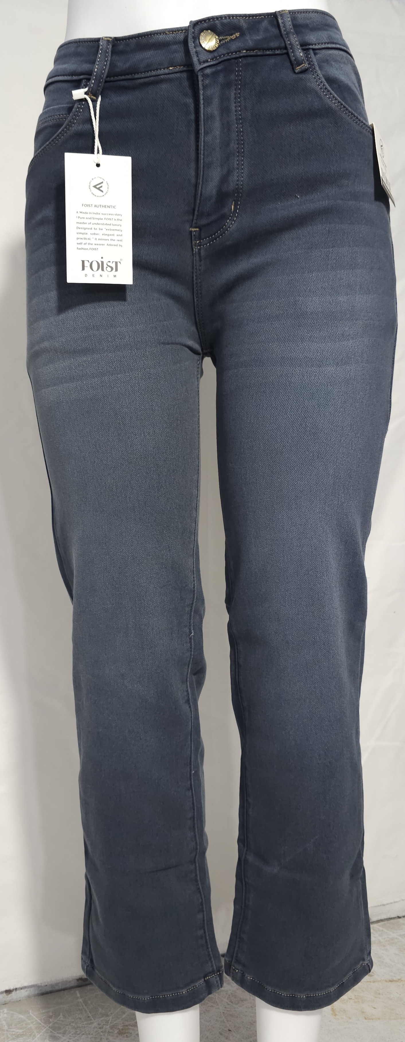 Ladies Straight Cotton Knitting Jeans ( Wd )