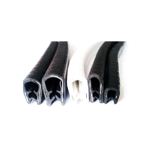 Metal Rubber Bonded Profile - Industrial Standard Size, Matte Black Finish | Flat Shape, High Hardness For Robust Applications