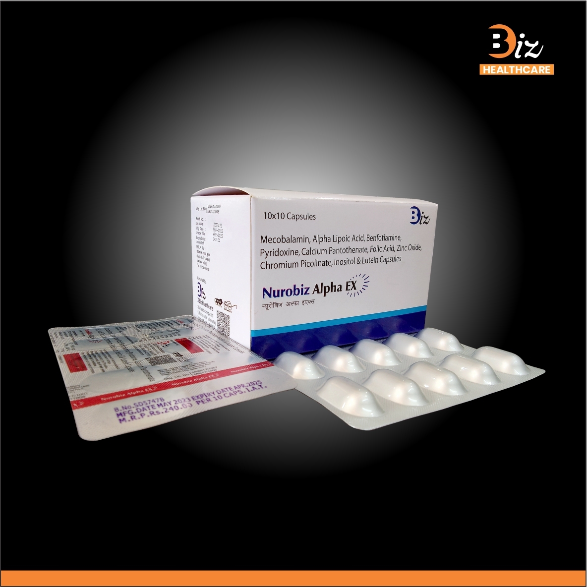 Benfotiamine 150.0 Mg Alpha Lipoic Acid(100.0 Mg) Myoinositol (100.0 Mg) Vitamin B12 (1.5 Mg) Vitamin B9(1.5 Mg) Chromium(0.2 Mg) Selenium(55.0 Mcg)