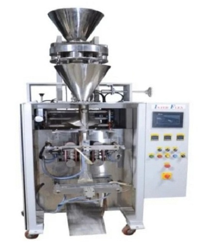 Collar Type Cup Filler Pouch Packaging Machine - MS Material, Electric Drive, Silver Color | 220-240 Volt, Human Machine Interface, 1-Year Warranty, Industrial Usage
