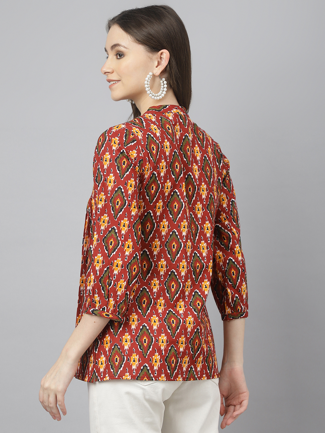 Girls Printed Tunic - Multi Color Cotton Top, Full Sleeves With Embroidery | Washable, Quick Dry, And Waterproof For All Seasons