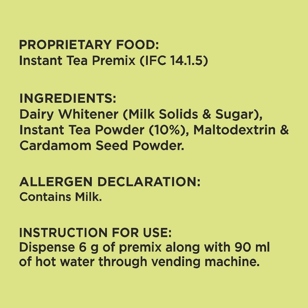 Amazon Instant Tea Premix Cardamom Flavour - No Added Sugar 1kg