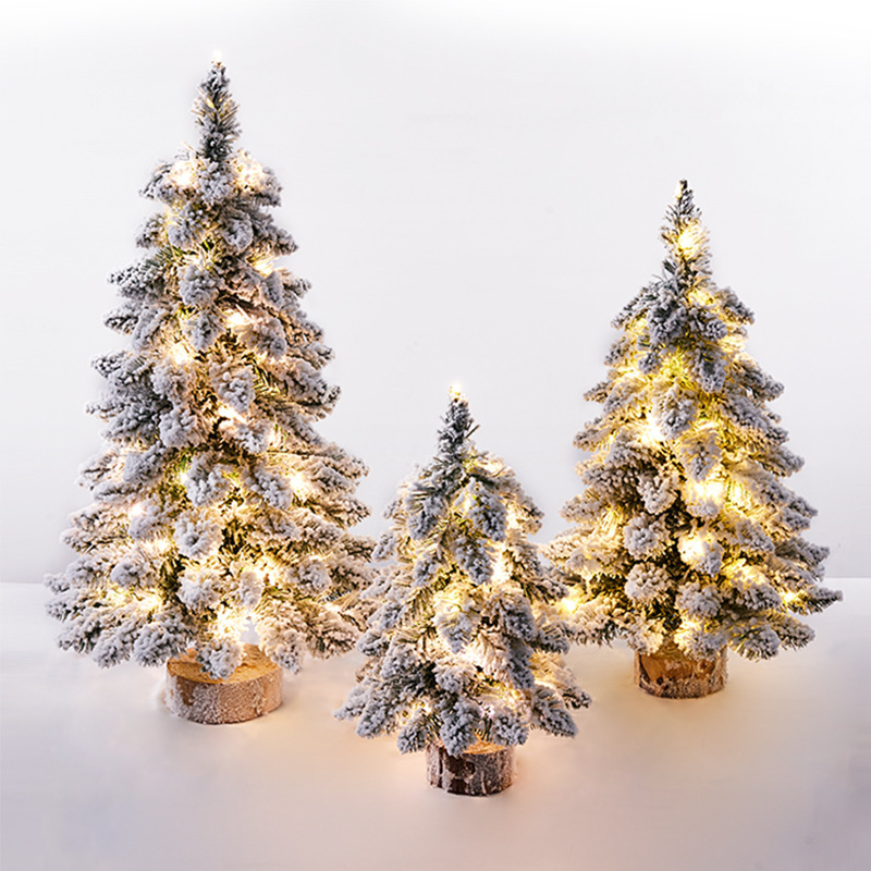 Christmas Nordic Style Small Drooping Flocked Mini Christmas Tree