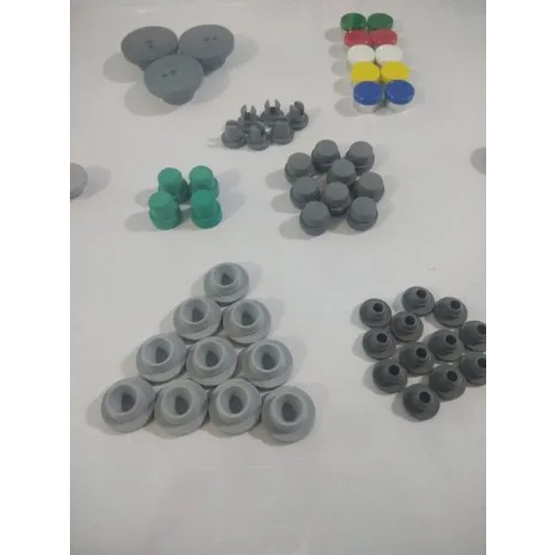 Gray & Red Rubber Stopper For Large Volume