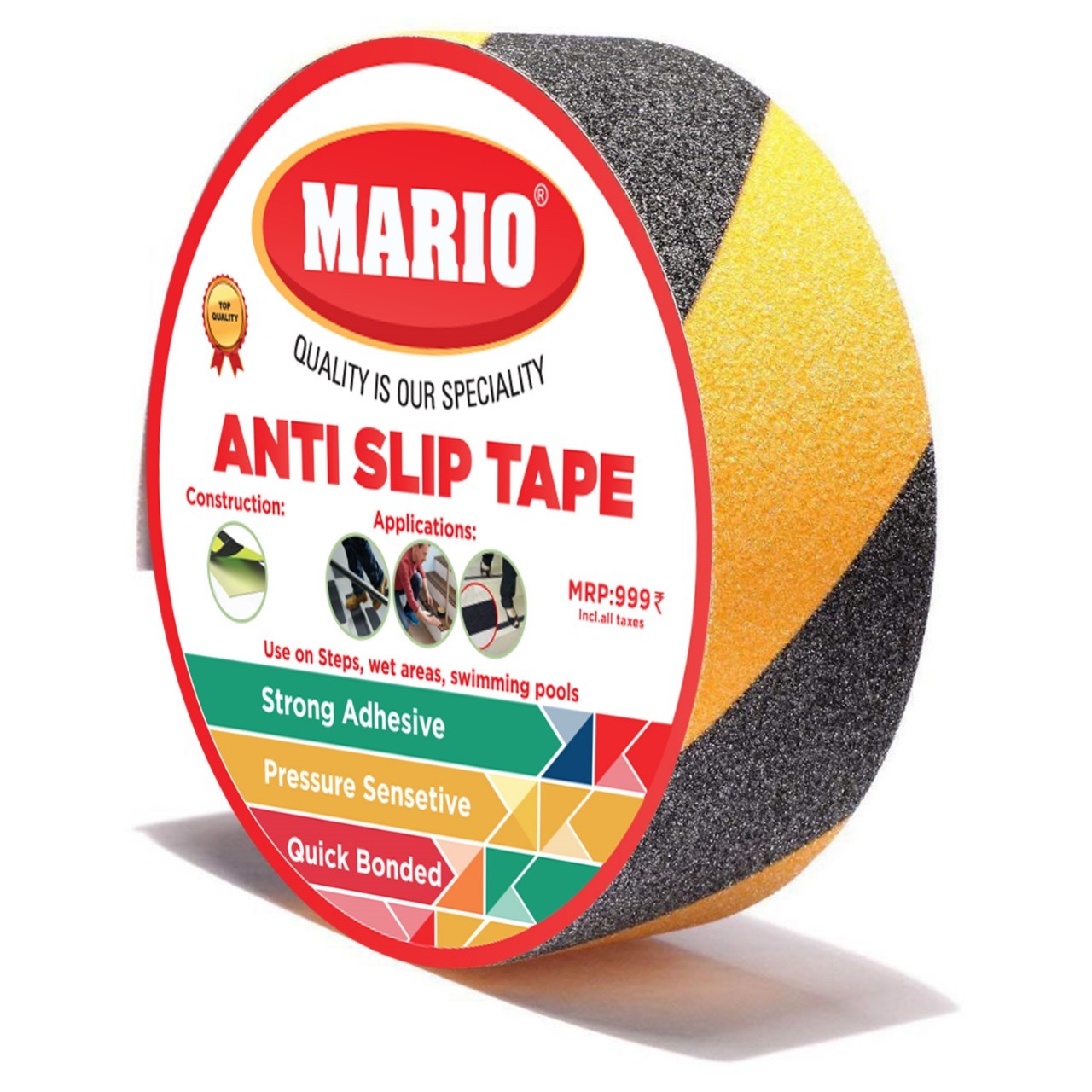 Yellow And Black Anti Skid Tapes - Use: Masking