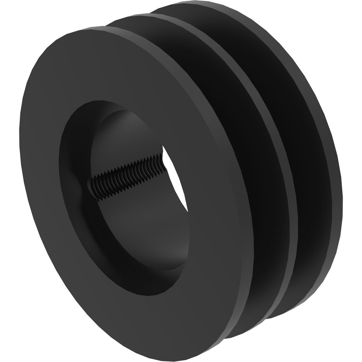 Taper Lock Pulley - Cast Iron, 1/2 Inch Bore Diameter, 4.5 Inch Outside Diameter, 3 Grooves, 1.5 Inch Width, Black Oxide Finish, 1.2 Pounds Weight