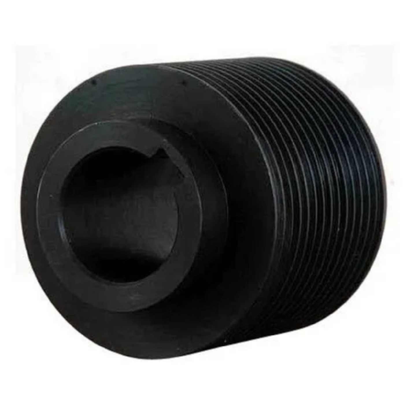 Poly V Pulley - Aluminum, 95mm Overall Diameter, 19mm Bore Diameter | 6 Grooves, Black Anodized Finish, Lightweight 0.3kg