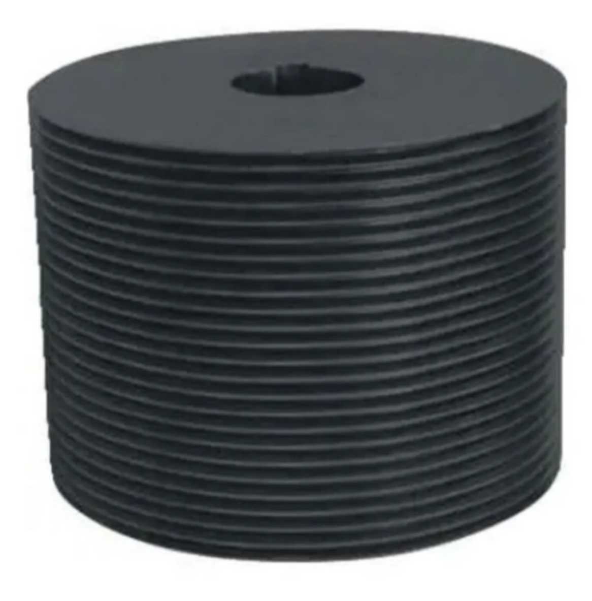 Poly V Pulley - Aluminum, 95mm Overall Diameter, 19mm Bore Diameter | 6 Grooves, Black Anodized Finish, Lightweight 0.3kg