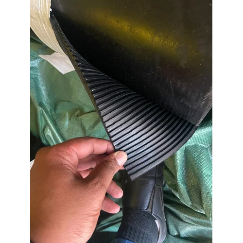Black Corrugated Rubber Sheet