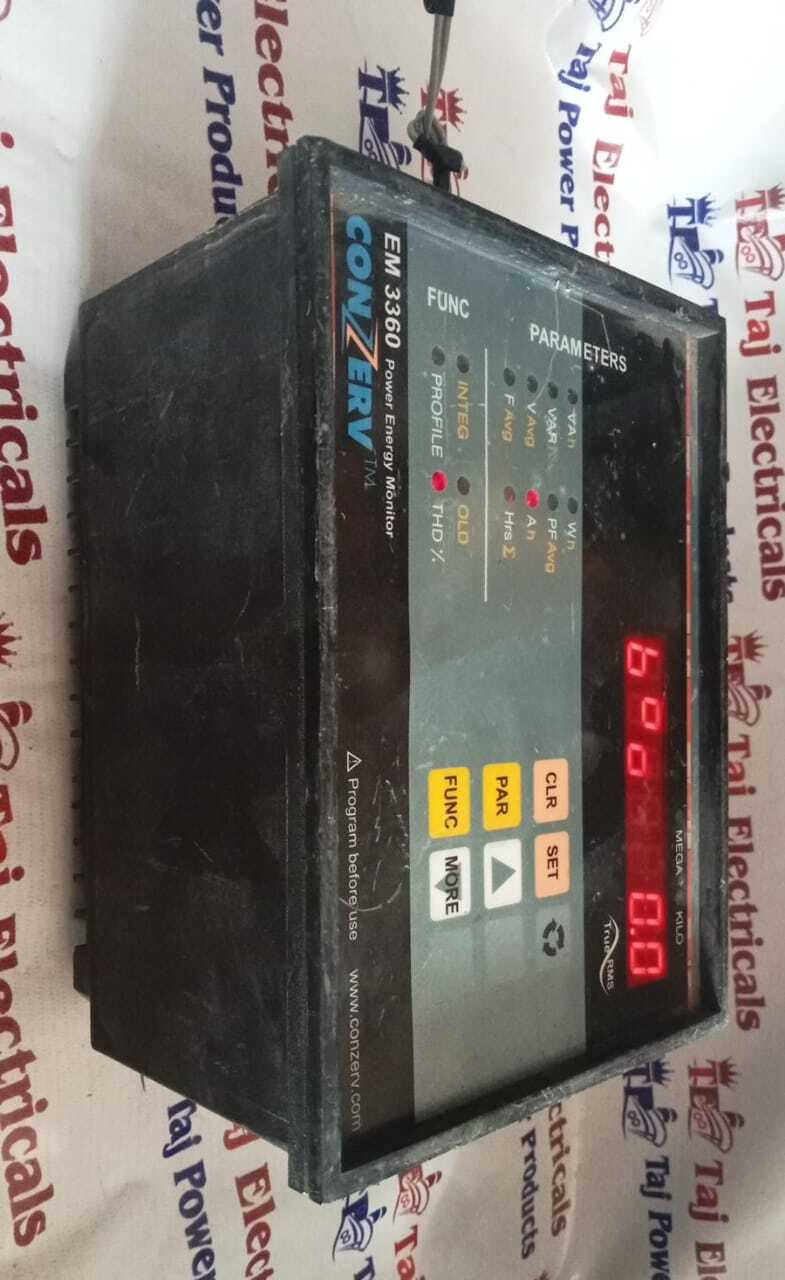 Conzerv Em 3360 Relay - Power Energy Monitor, Rs 485, Input V: 110/415v, Ac Current: 1a, Ac Rating: 240v 3a, Dc Rating: 24v 2a, Weight: 1.830 Kg