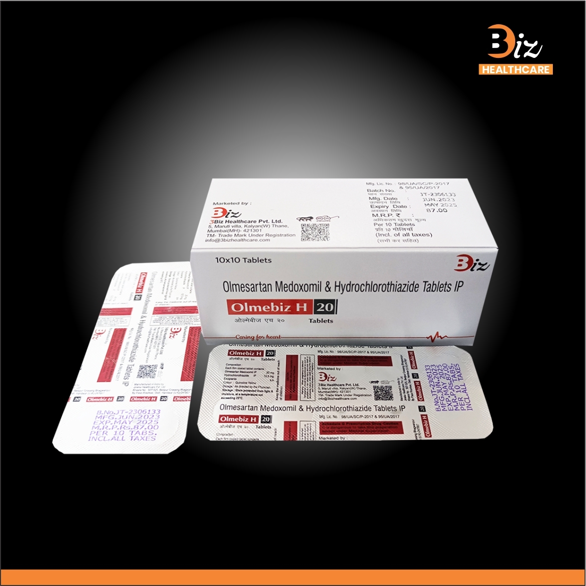 Olmesartan 20mg Hydrochlorothiazide 12.5mg - Recommended For: Adults With High Blood Pressure