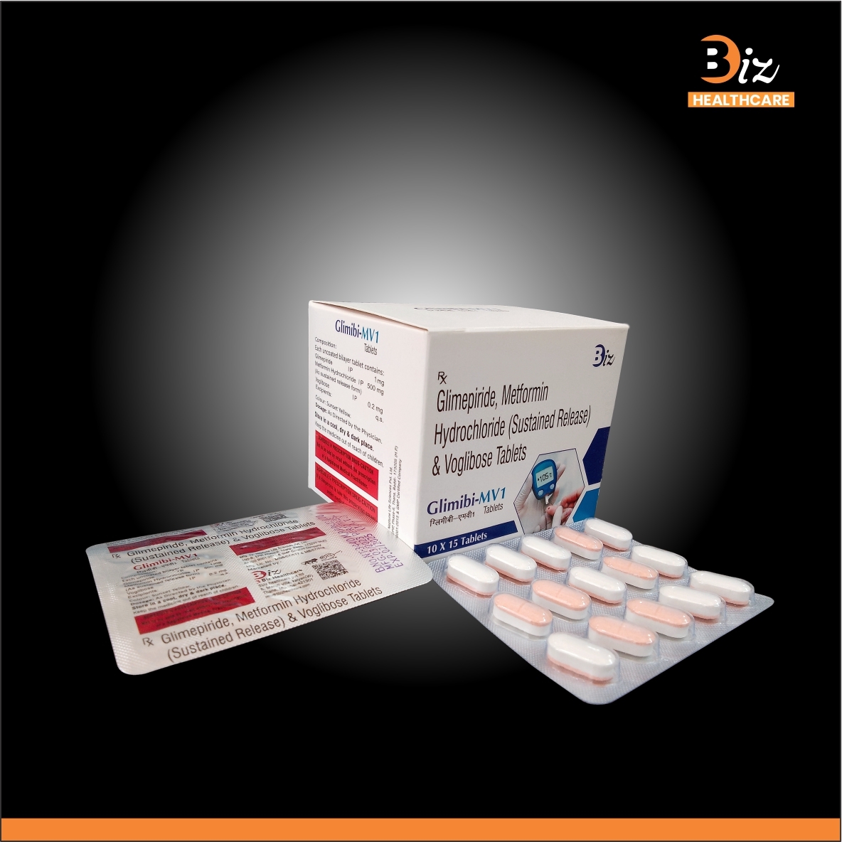 Glimepiride 1mg Metformin 500mg Voglibose 0.2mg