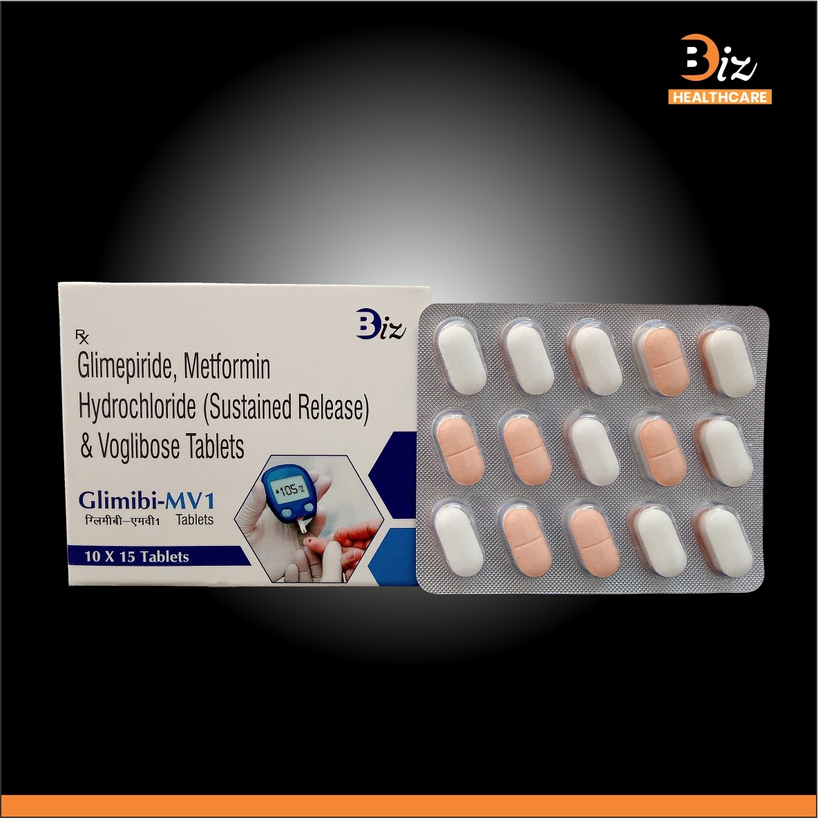 Glimepiride 1mg Metformin 500mg Voglibose 0.2mg