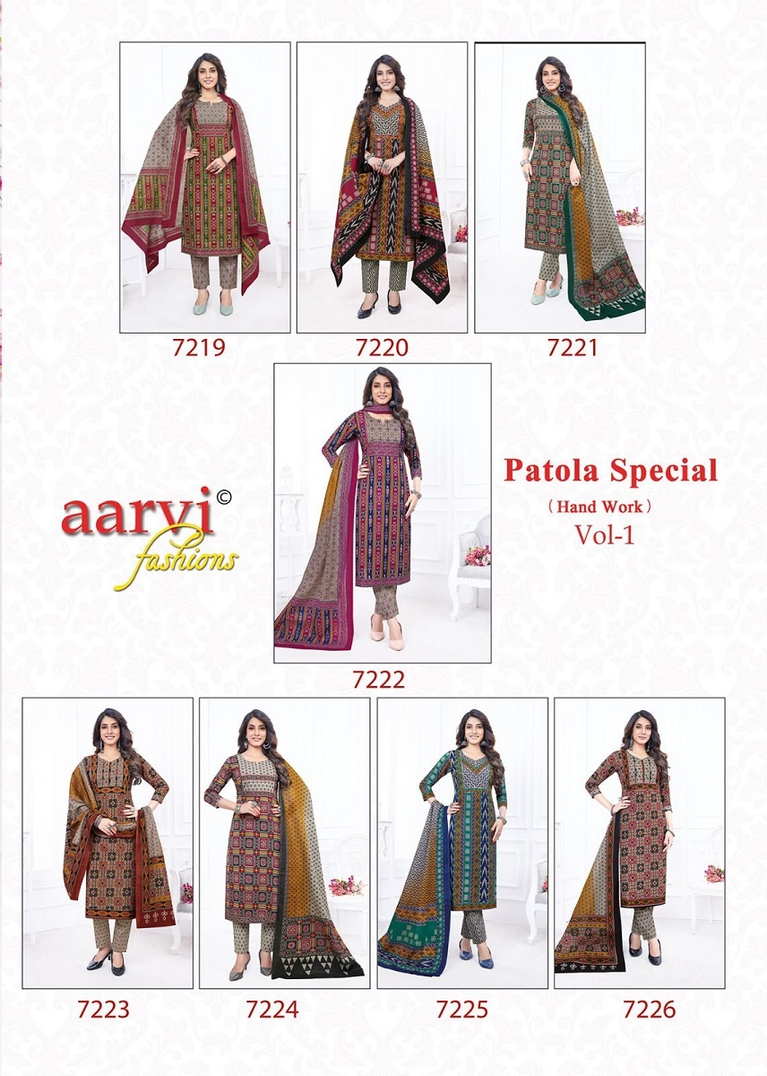 Aarvi Patola Special Vol 1 Kurti Pant With Dupatta