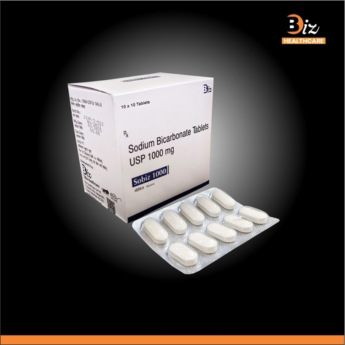 Sodium Bicarbonate 1000mg - 100 Tablets Box | Sodium Bicarbonate Antacid, Relief from Heartburn & Acid Indigestion, Dosage 1-3 Times Daily