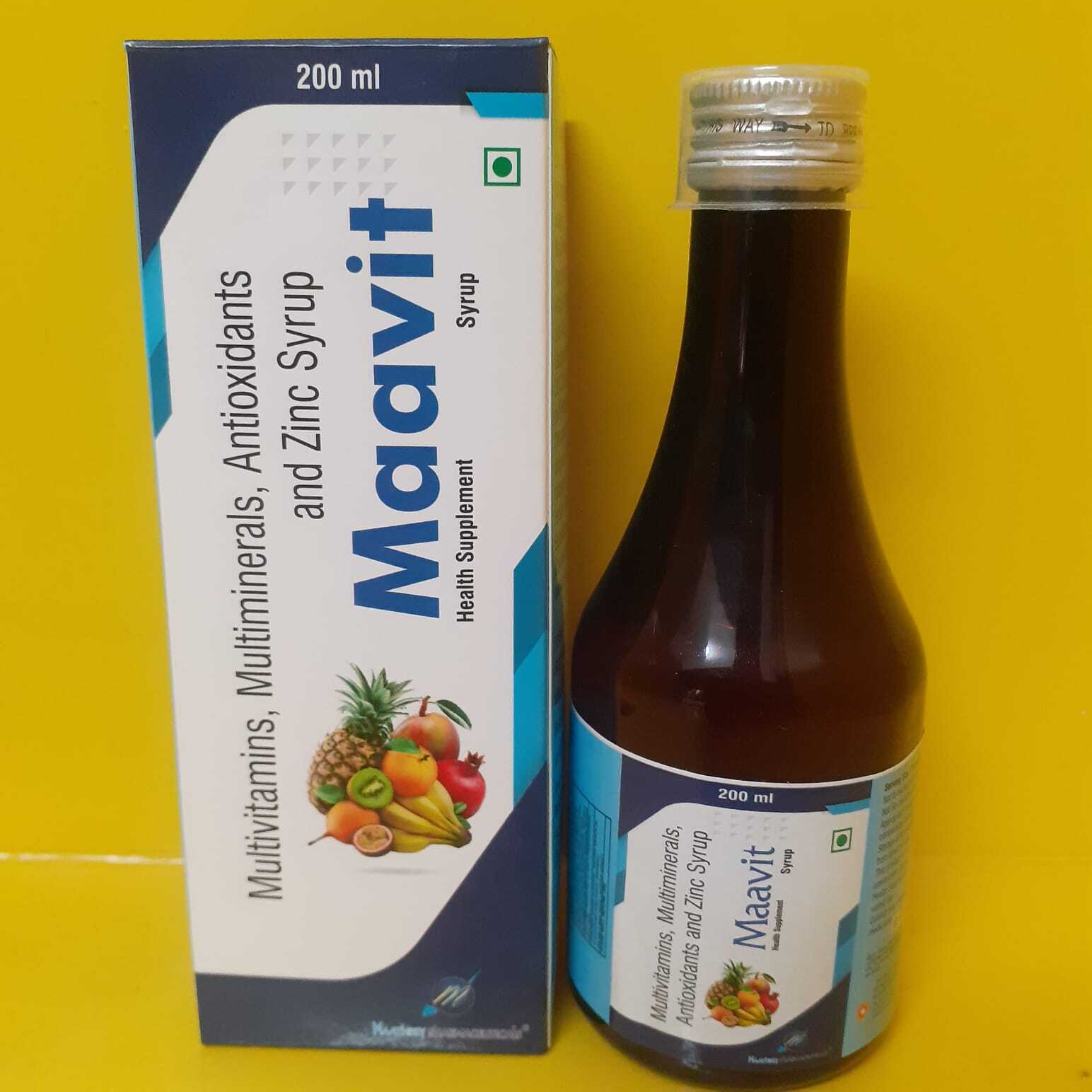 Multivitamin Syrup - 150 Ml Pure Formulation | Effective For Cell Damage, Vitamin Deficiencies, Eye And Skin Health, Recommended For Children & Adults