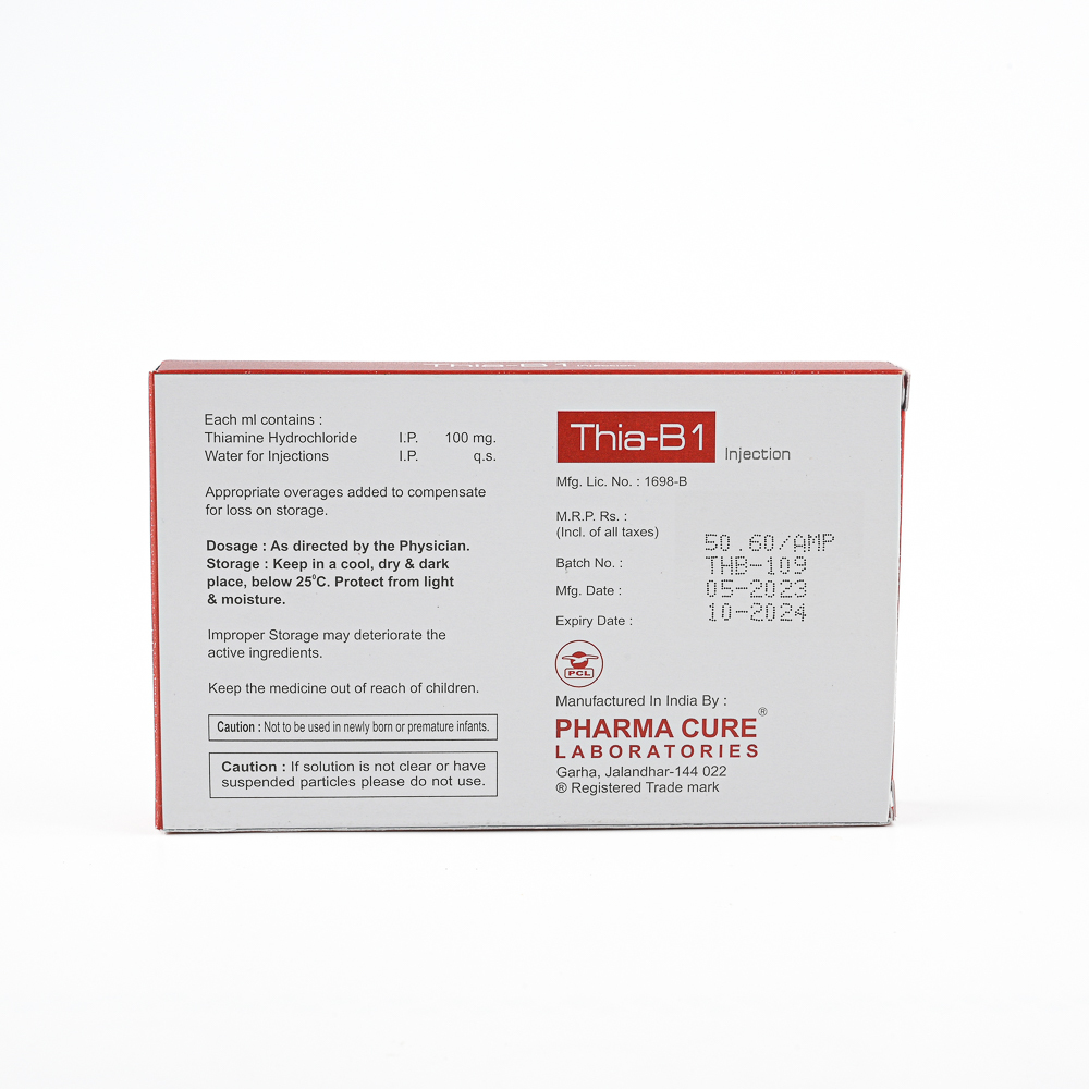 Thiamine Hydrochloride Injection Ip