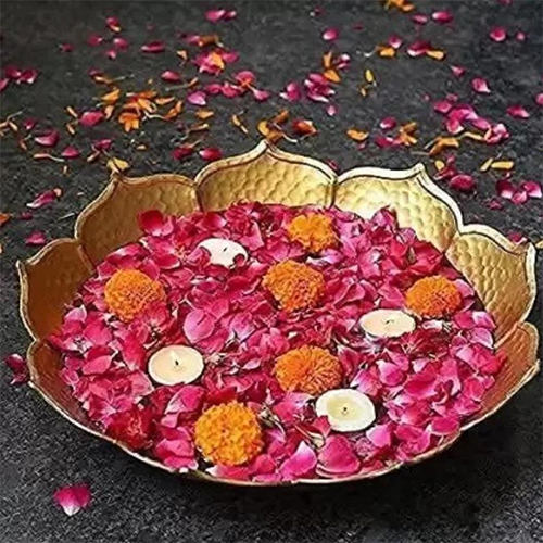 Festive Decor Brass Urli - Durable Metal Craftsmanship | Polished Finish, Indian Religious Style