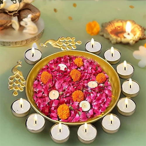 Brass Urli Bowl - Polish-finished Metal, Durable Indian Design | Elegant Hinduism Theme