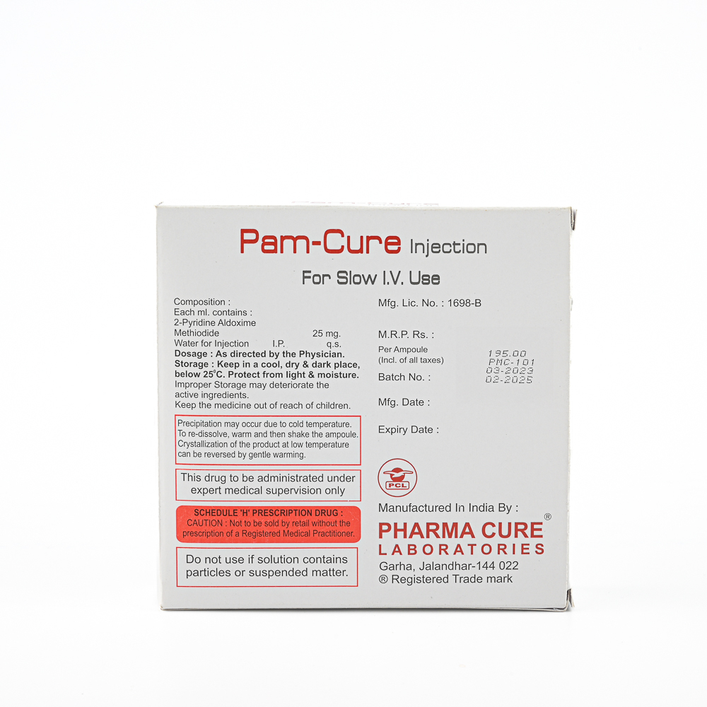 Pralidoxime Iodide Injection - 500mg Liquid Formulation | Emergency Antidote For Organophosphate Poisoning, Supports Respiratory Function
