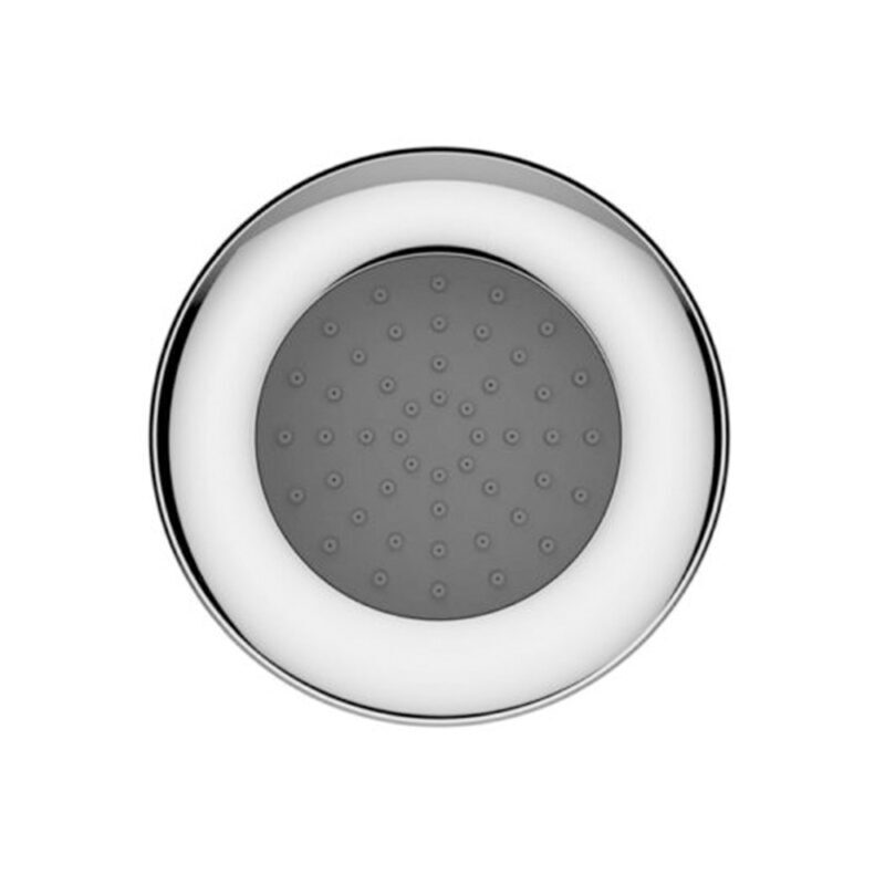 Shower Umbrella - Brass & Abs Material, 15mm Thread Size, Glossy Silver Finish | Pipe Connection, Single Flow Design