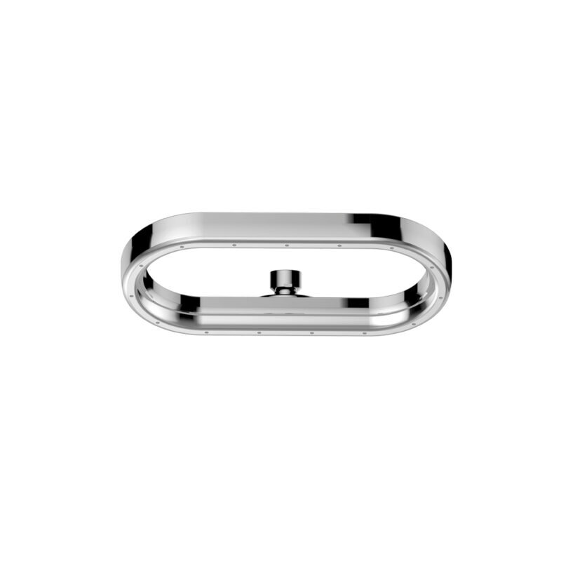 Rain Shower-oval Ring - Abs, 240mm X 120mm Dimensions, Silver Glossy Finish | Wall Mounted Design, Polished Appearance