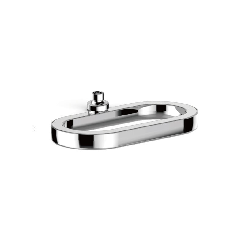 Rain Shower-oval Ring - Abs, 240mm X 120mm Dimensions, Silver Glossy Finish | Wall Mounted Design, Polished Appearance