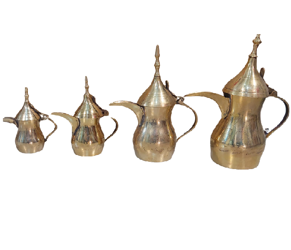 Brass Tea Set - Handmade Retro Design, Customized Dimensions, Gold Color | Corrosion Resistant, Lightweight, Scratch Resistant, Easy To Clean, Non-toxic