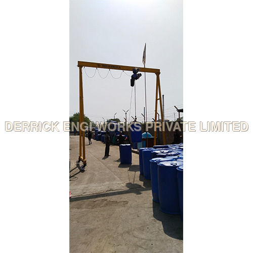 Portable 1 Ton Crane - Color: Yellow